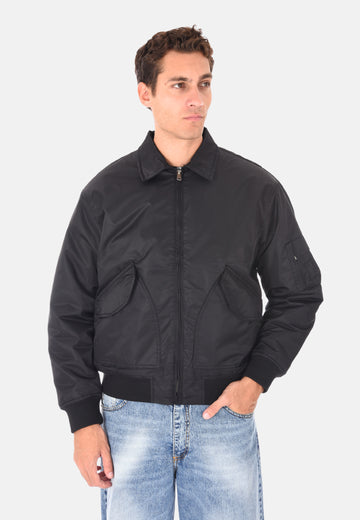 Bomber oversize con colletto