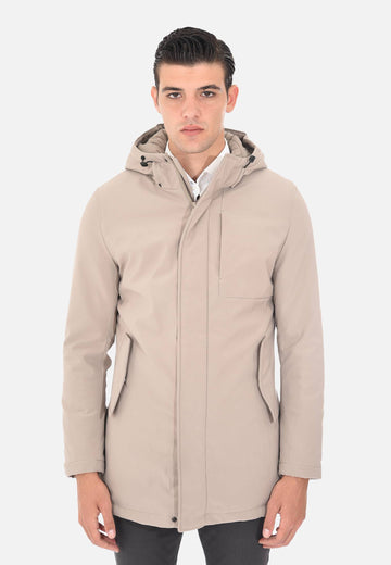 Parka con tasca al petto