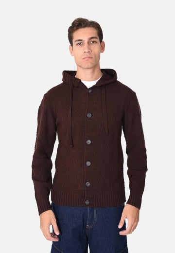 Cardigan con cappuccio