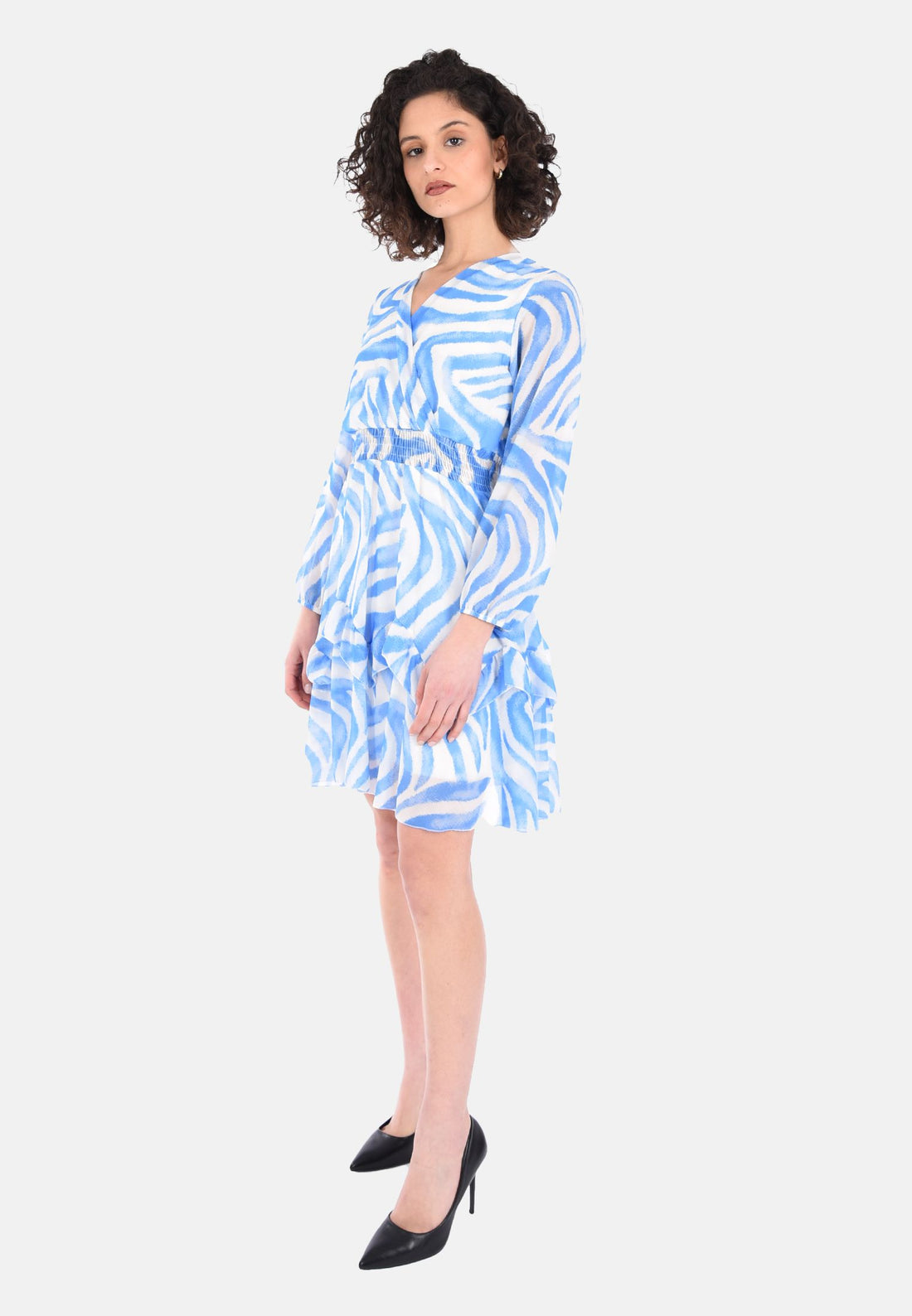 Robe zèbre à décolleté croisé