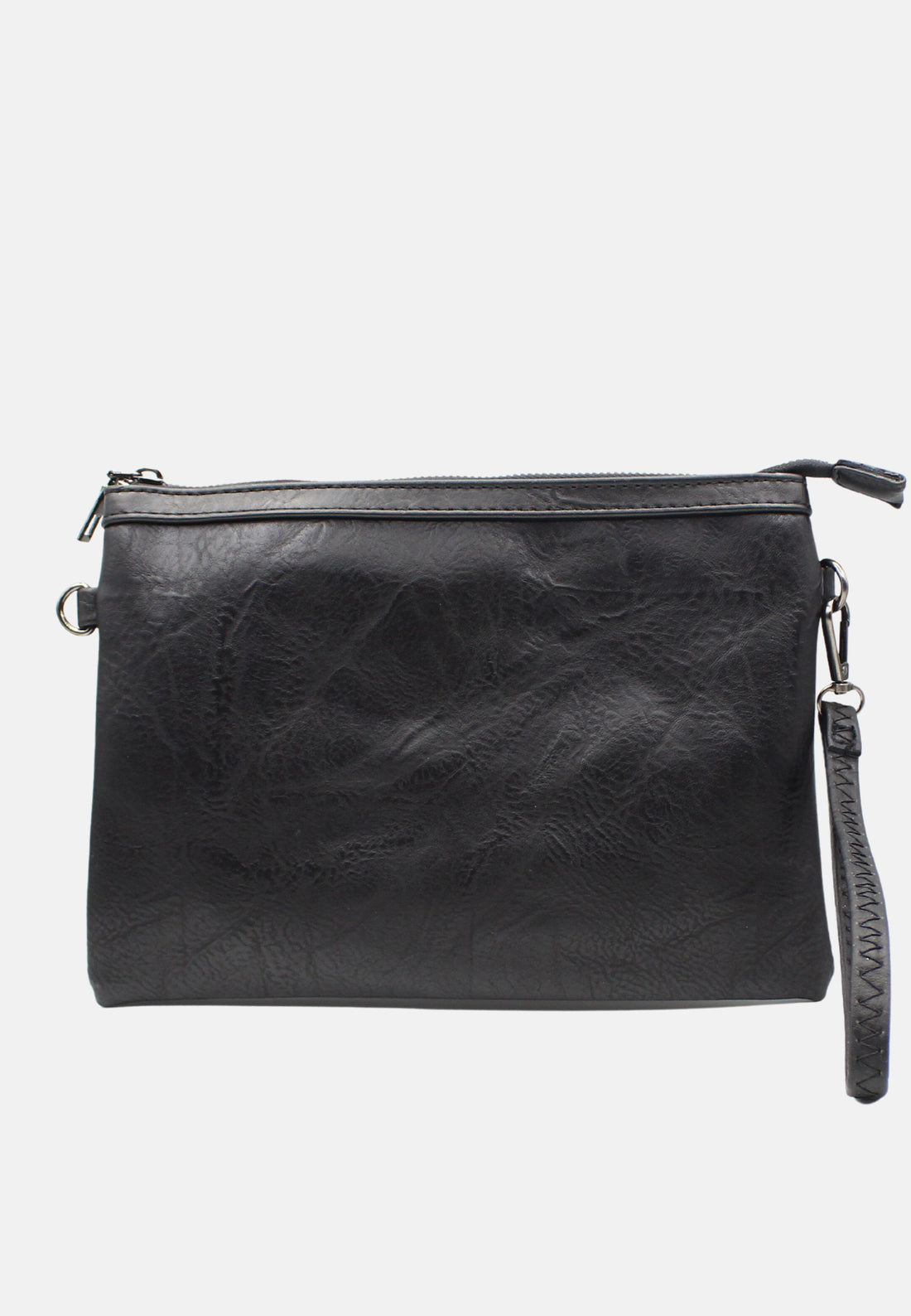 Pochette Rettangolare Tracolla Uomo Donna Nera  8315
