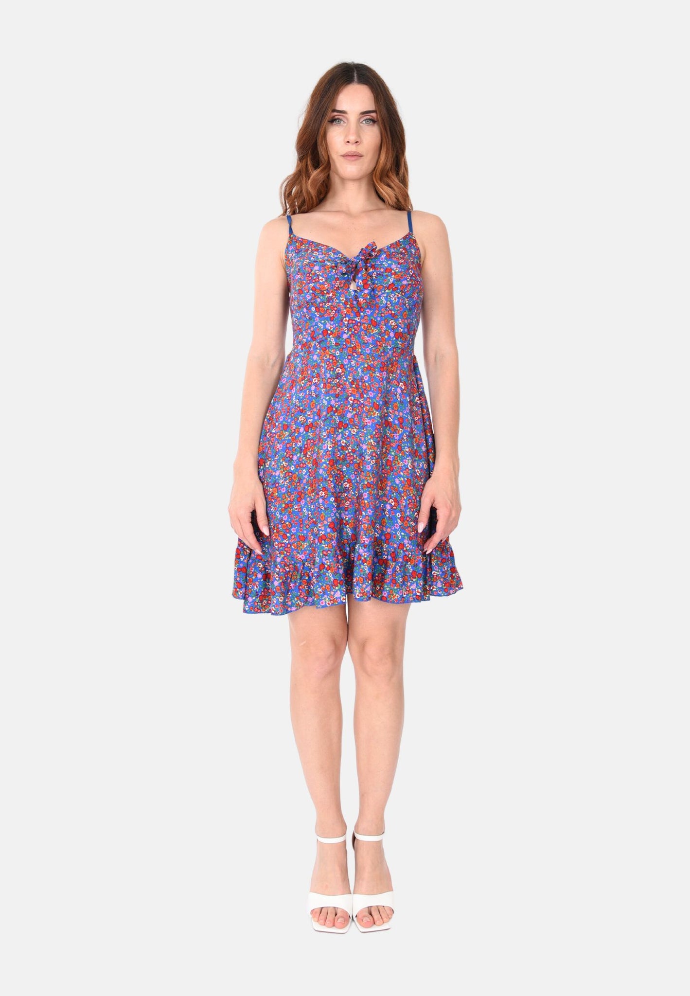 Robe courte à petites fleurs