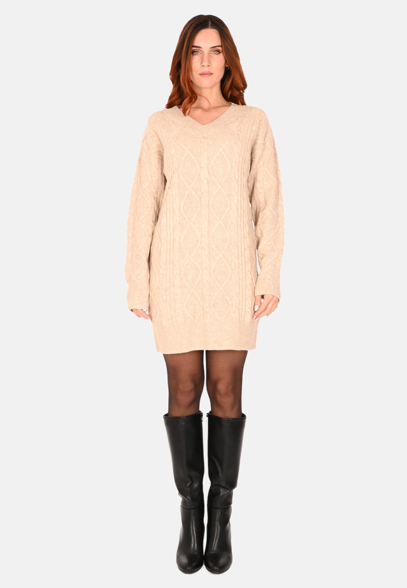 Maxi pull scollo a V