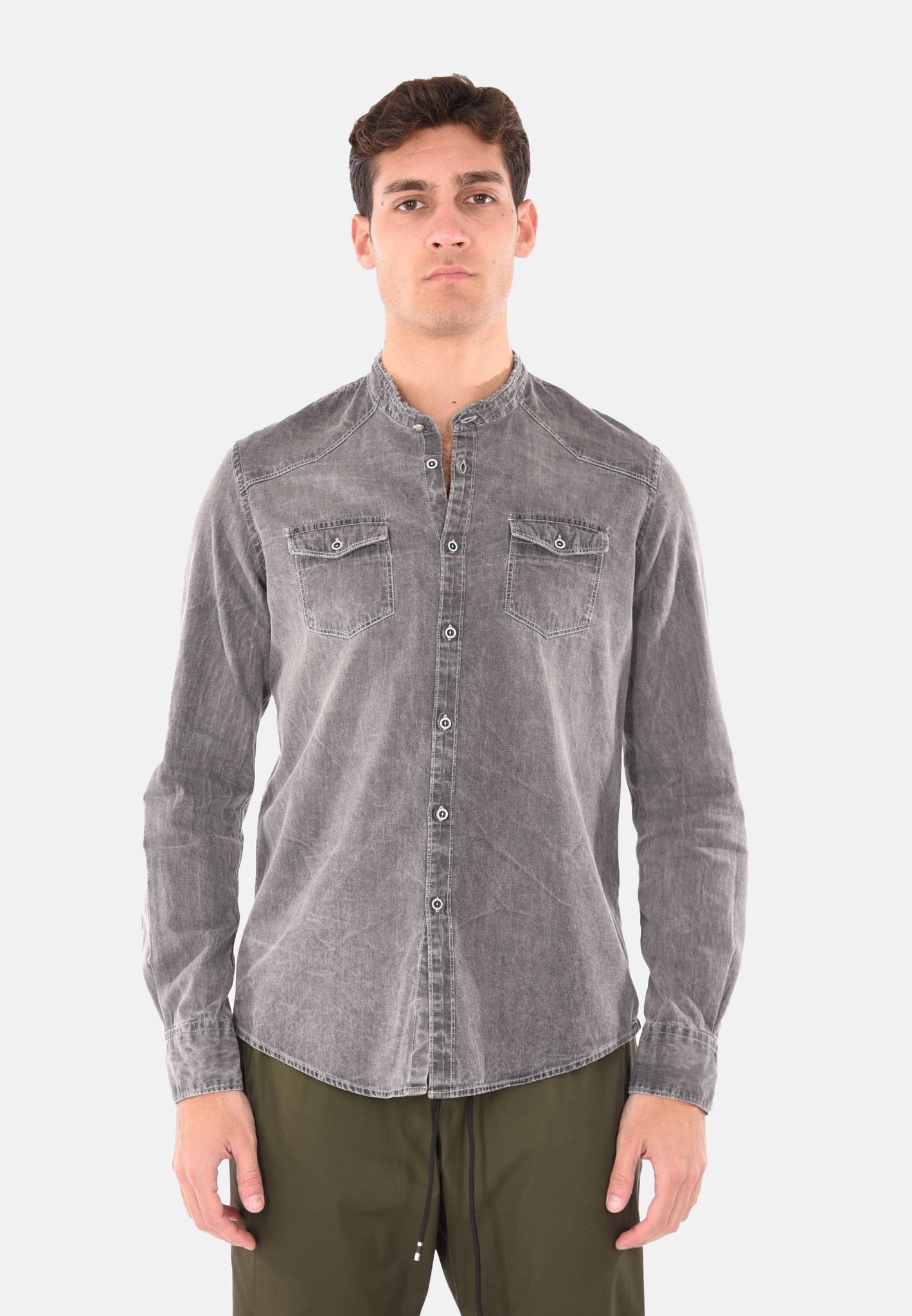 Chemise en jean marbré