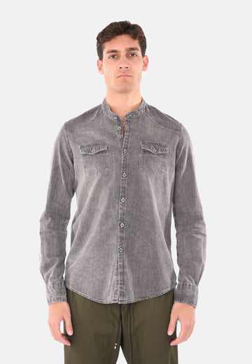 Chemise en jean marbré