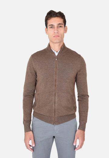 Cardigan con zip