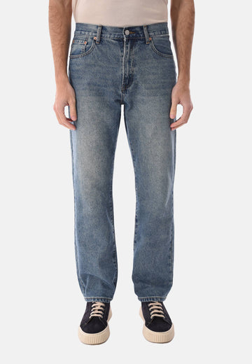 Jeans straight blu denim