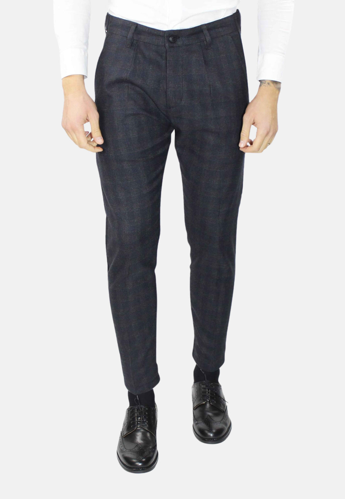 Pantalon en flanelle à carreaux
