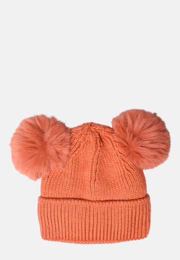 Cappello con due pon pon