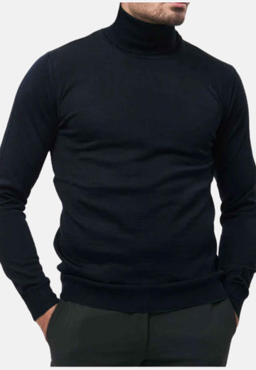 Col roulé uni