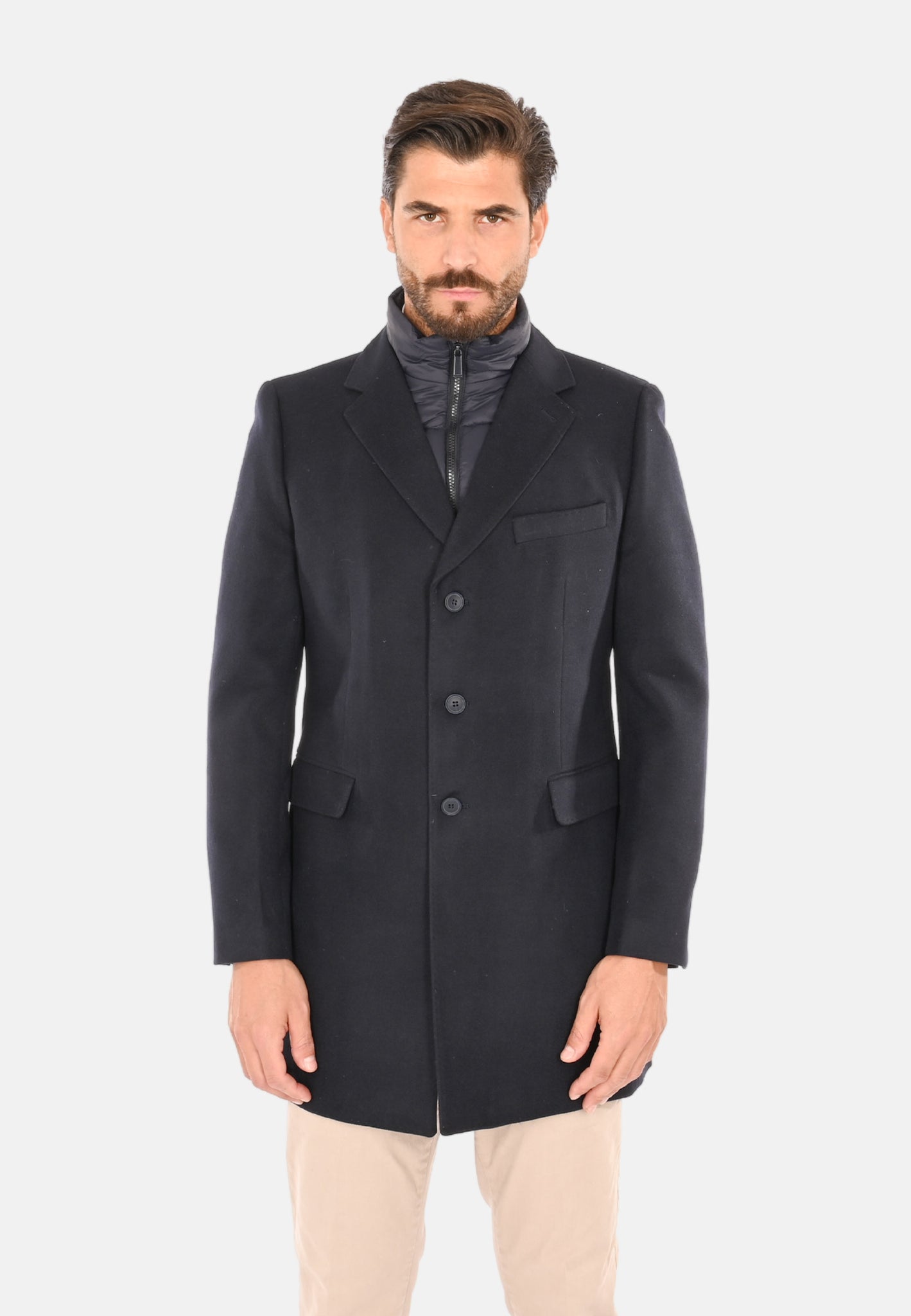 Cappotto elegante con pettorina