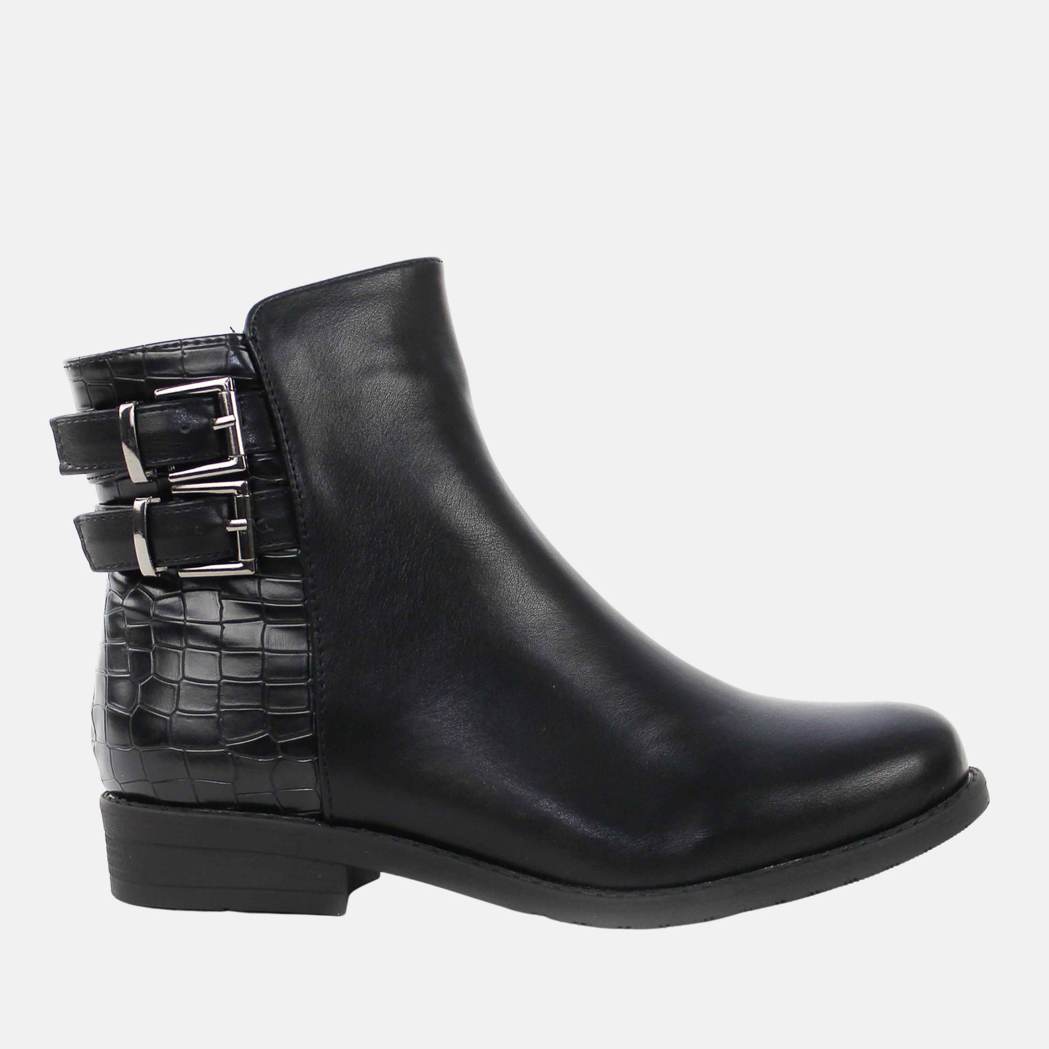 Bottines noires à boucles