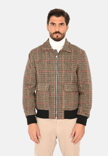 Veste universitaire pied-de-poule
