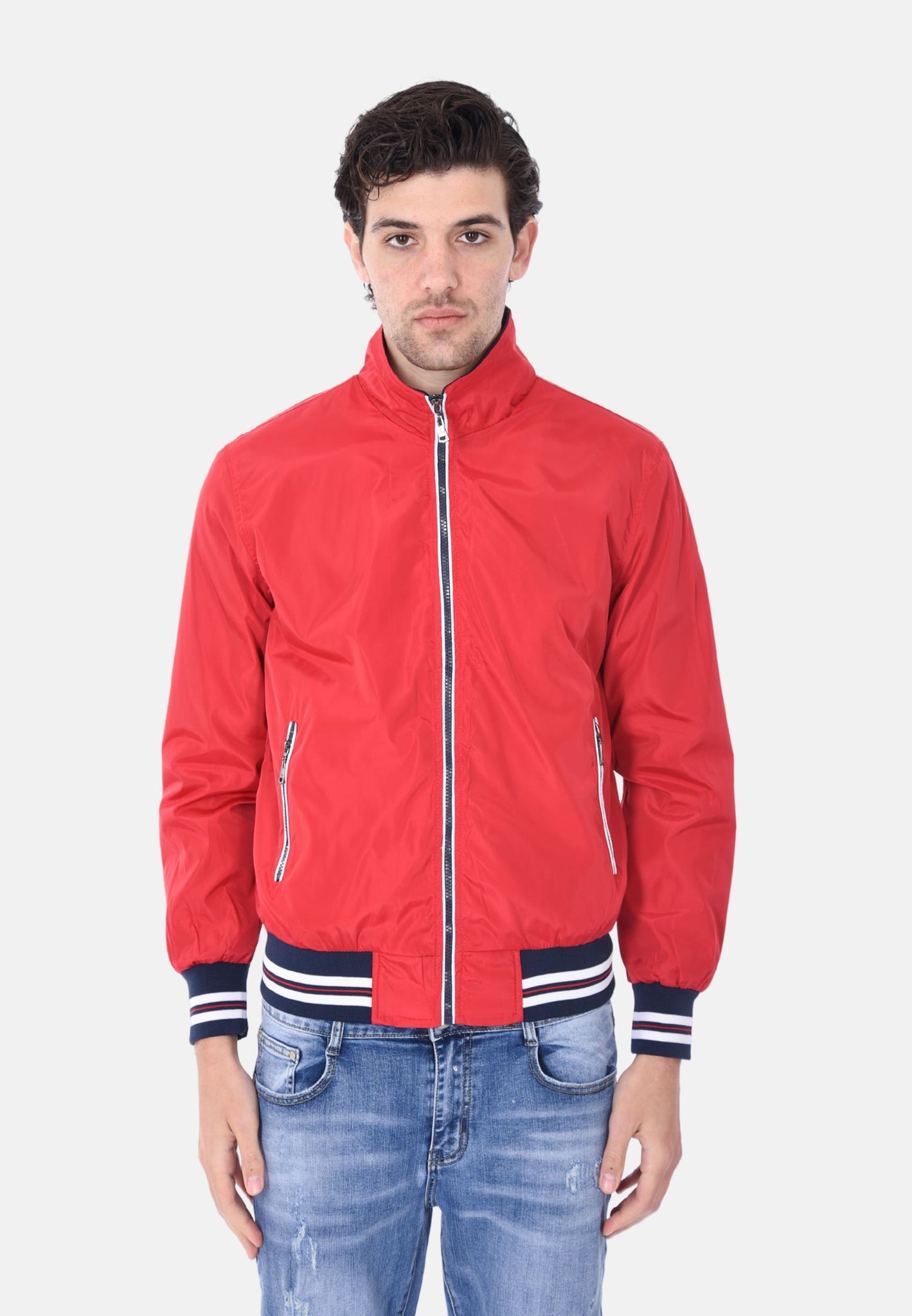 Impermeabile con zip colorate