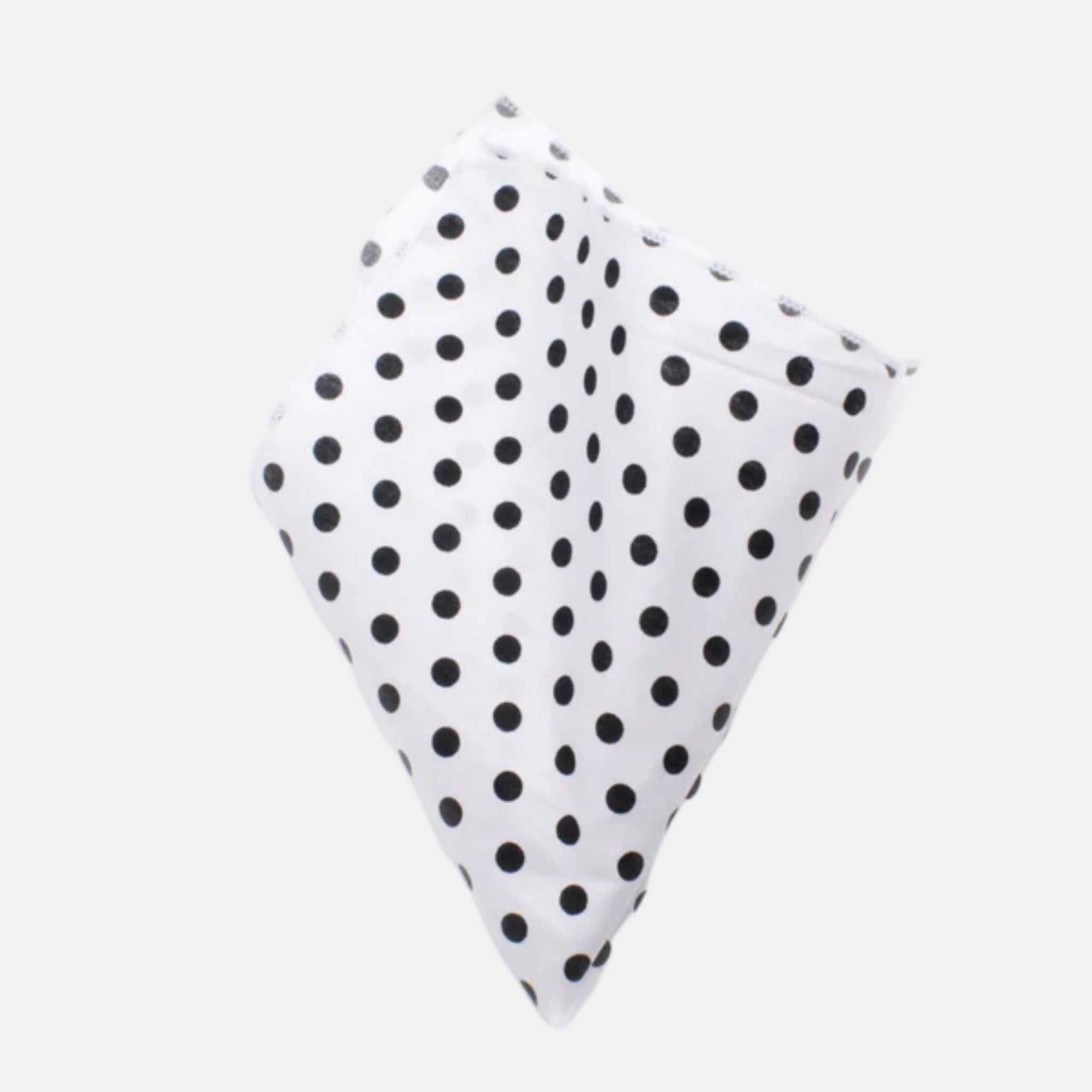 Pochette da taschino bianca a pois neri piccoli