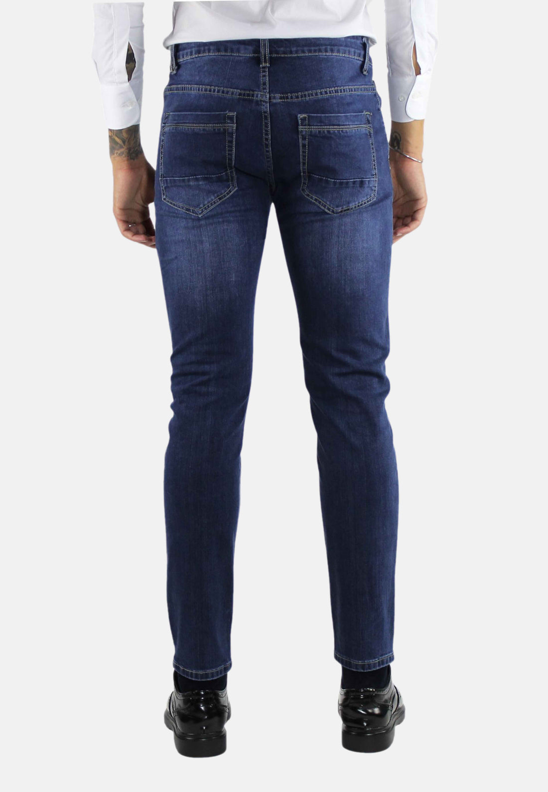 Jeans cinque tasche in caldo cotone