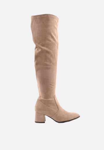 Bottes longues en daim