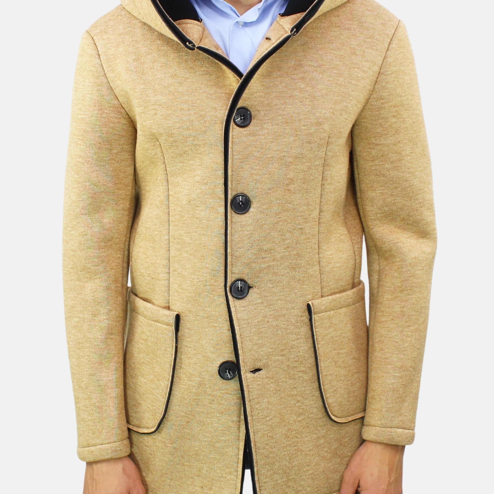 Manteau en tissu à capuche