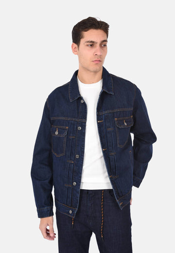 Giubbotto di jeans lavaggio scuro