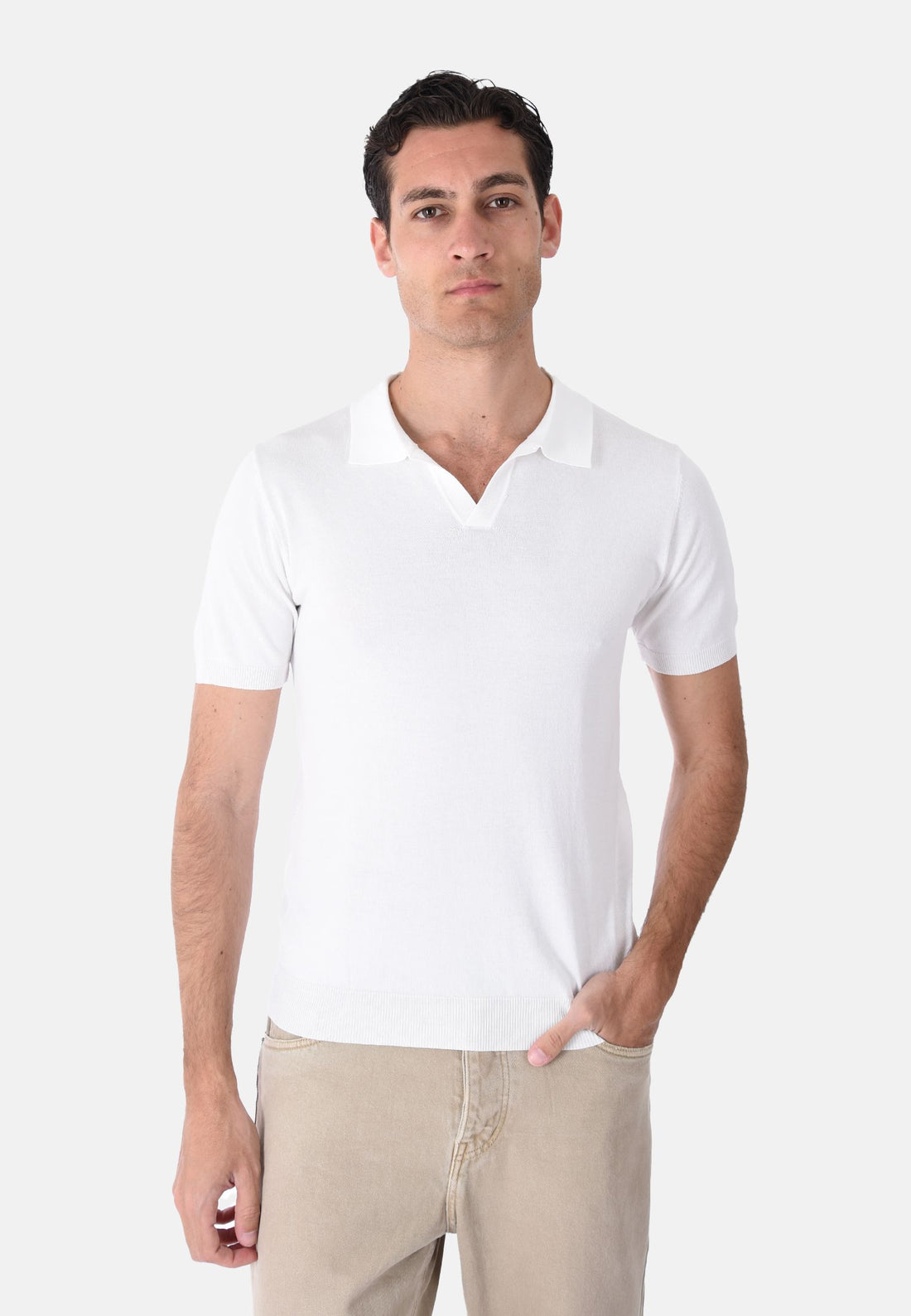 Polo in filo slim fit