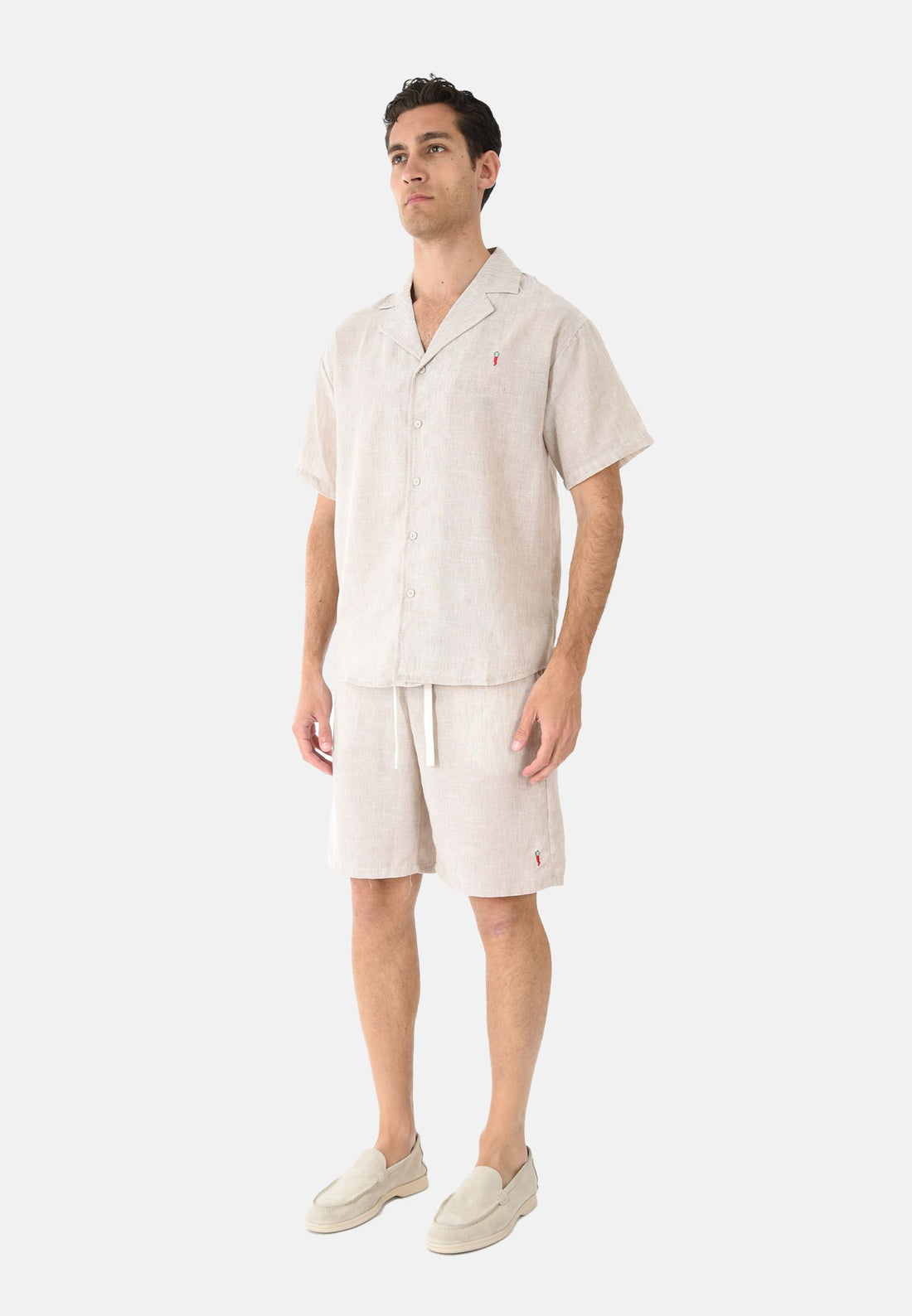 Coordinato lino corno rosso