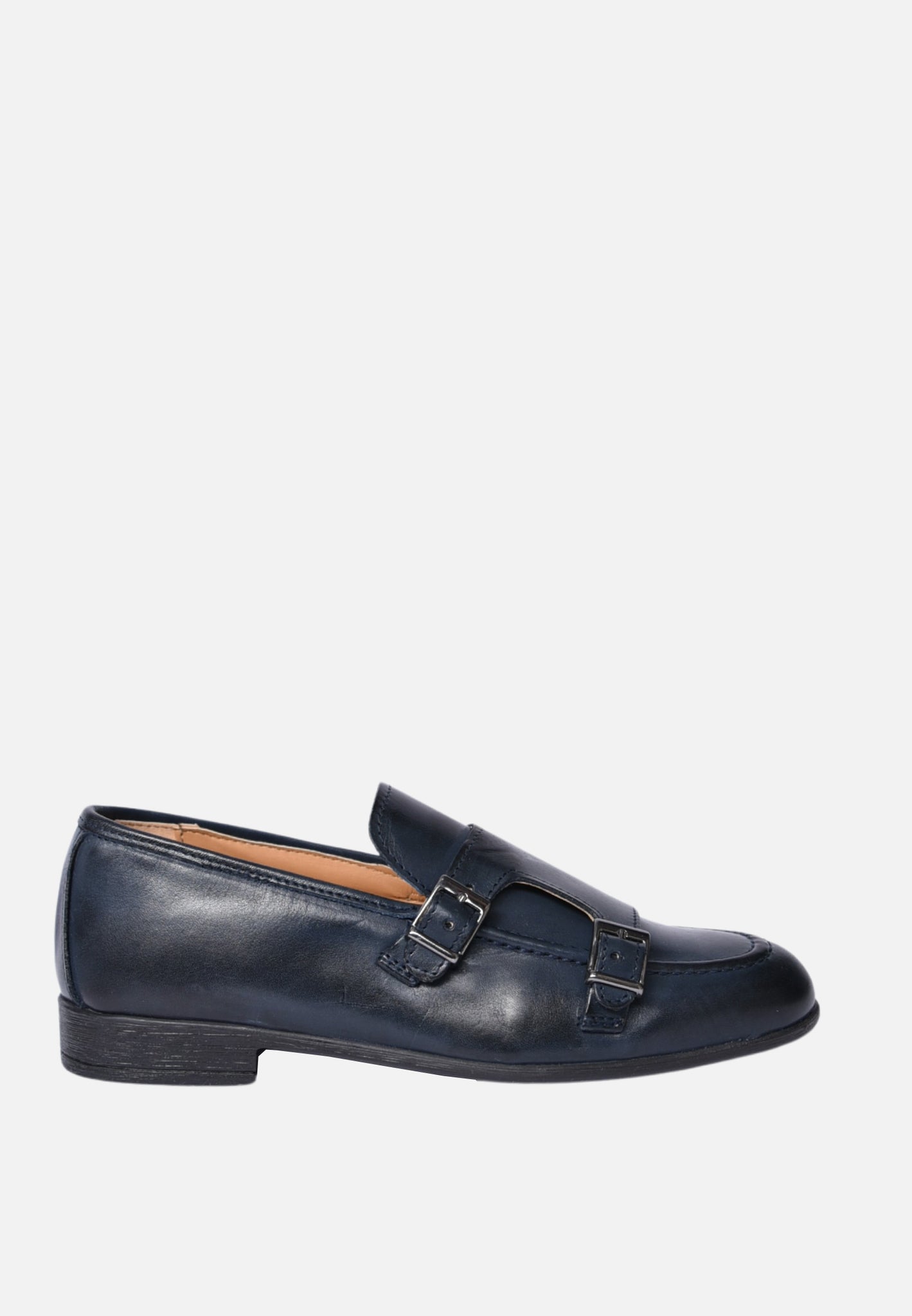 Mocassin en cuir double boucle