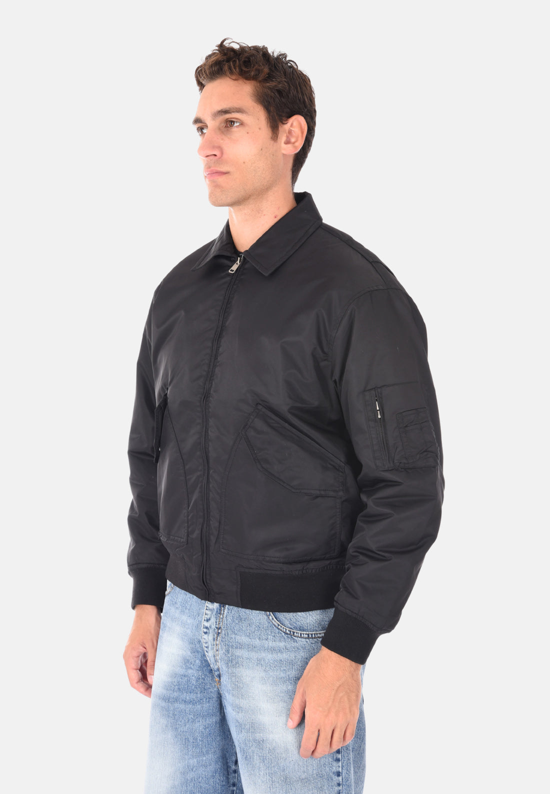 Bomber oversize con colletto