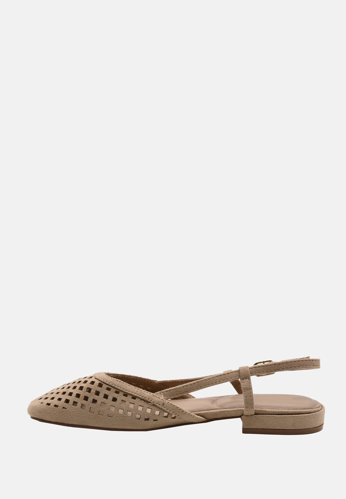 Slingback effetto camoscio traforata