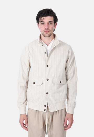 Bomber lino e cotone