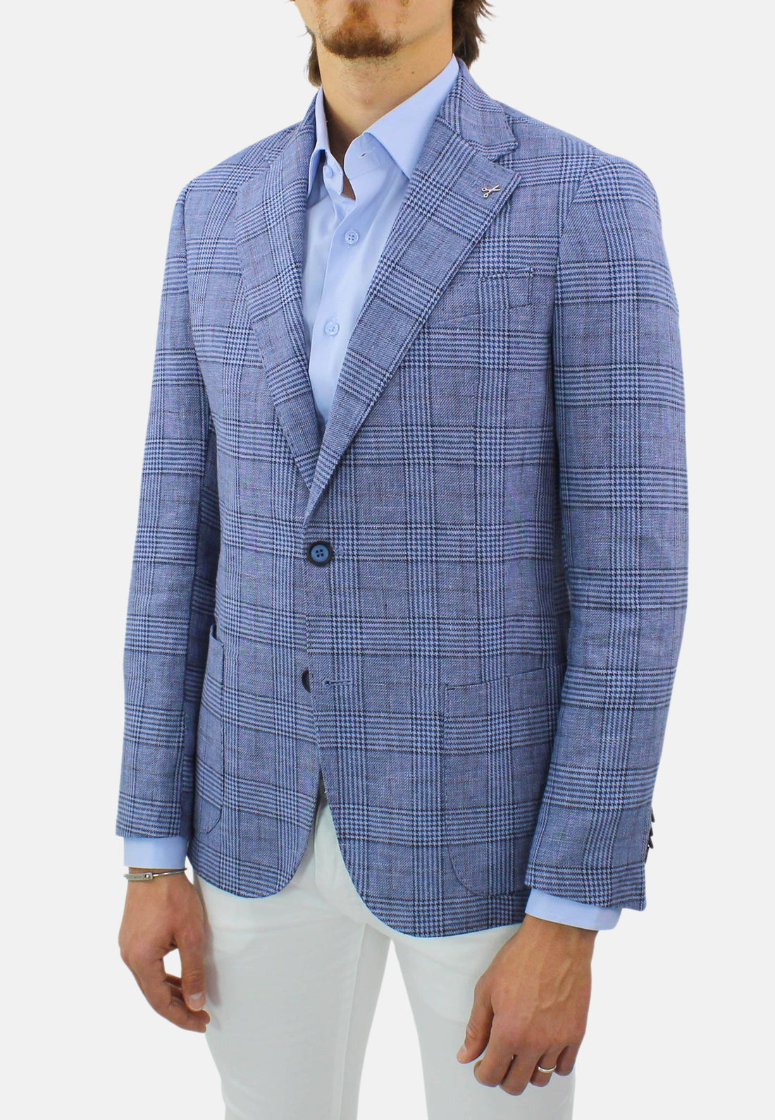 Veste en lin mélangé bleu clair