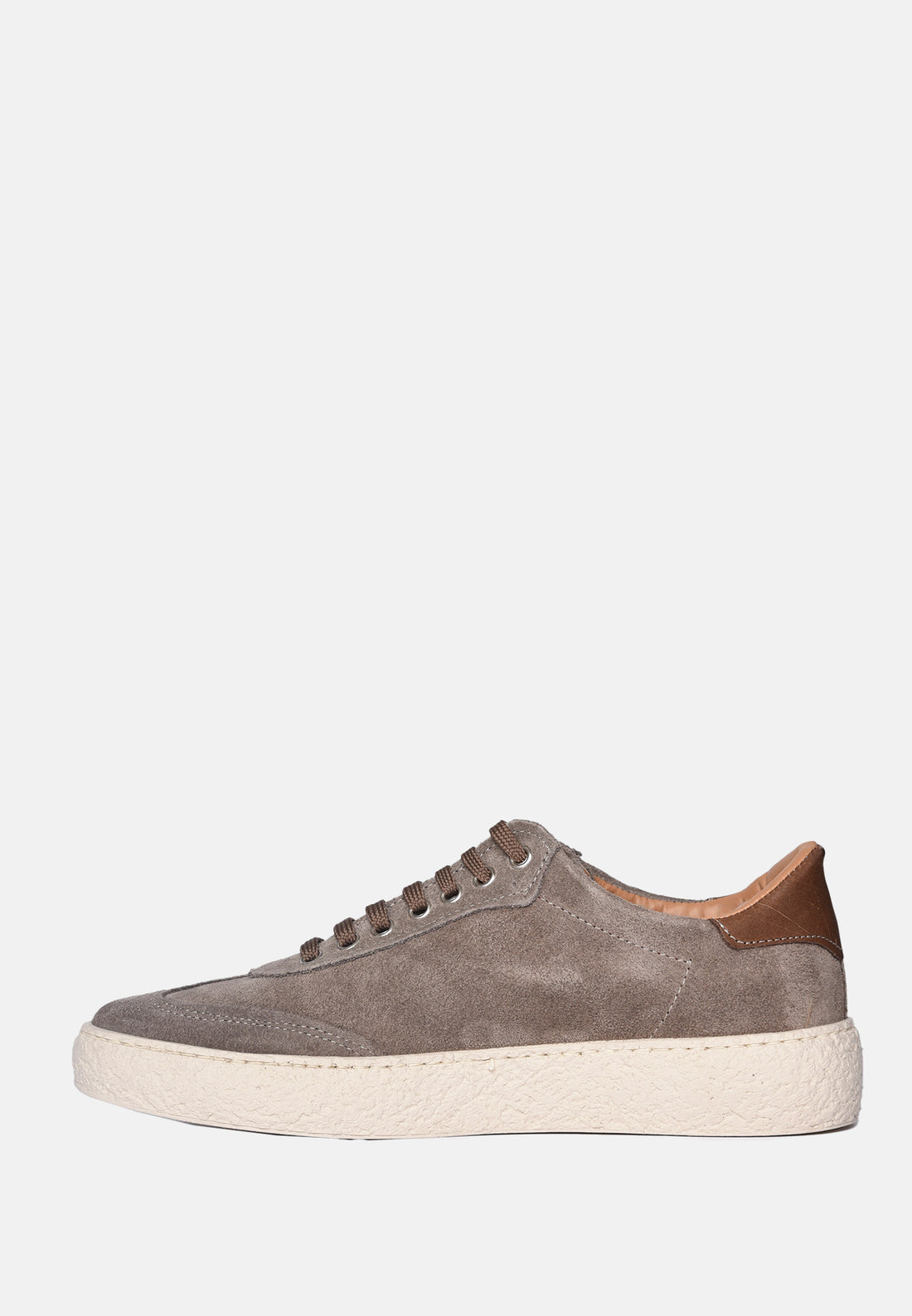 Sneakers in camoscio e pelle