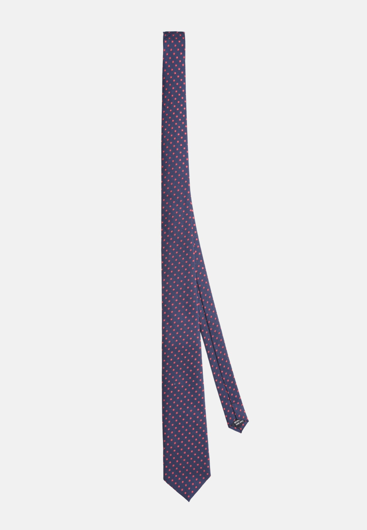 Cravatta blu cerchi rossi zal