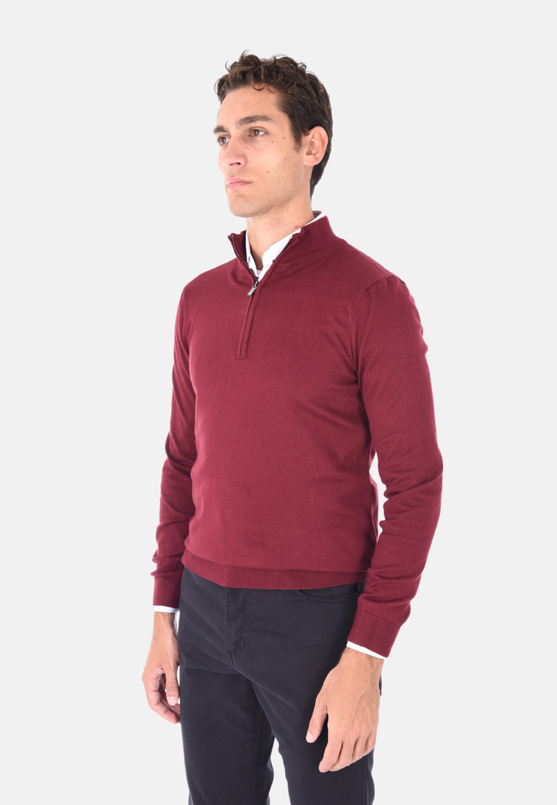 Maglione mezza zip