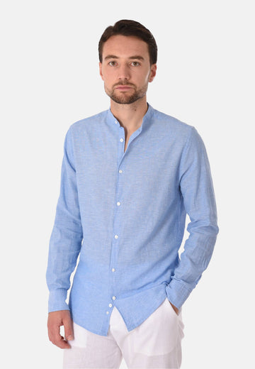Camicia misto lino coreana