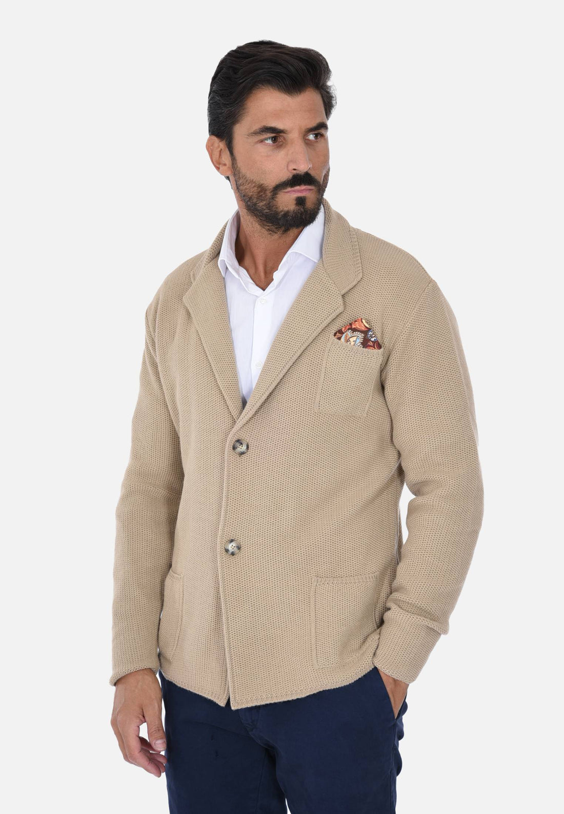 Cardigan a giacca punto milano