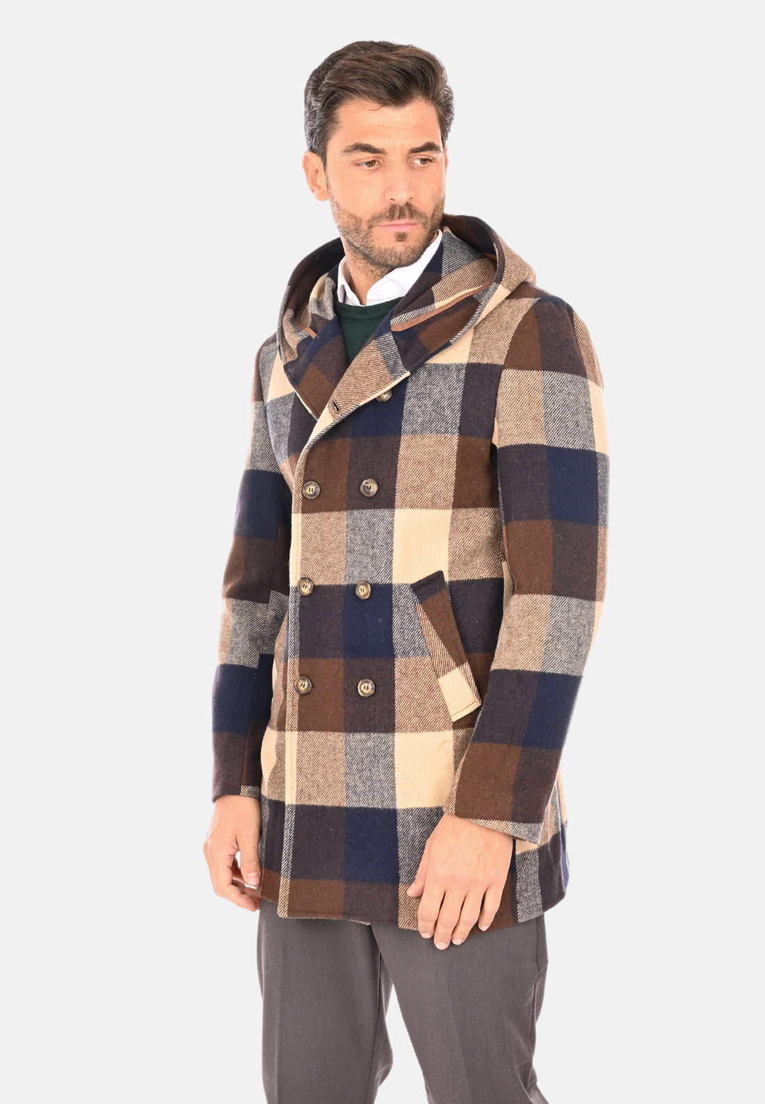 Duffle-coat à double boutonnage