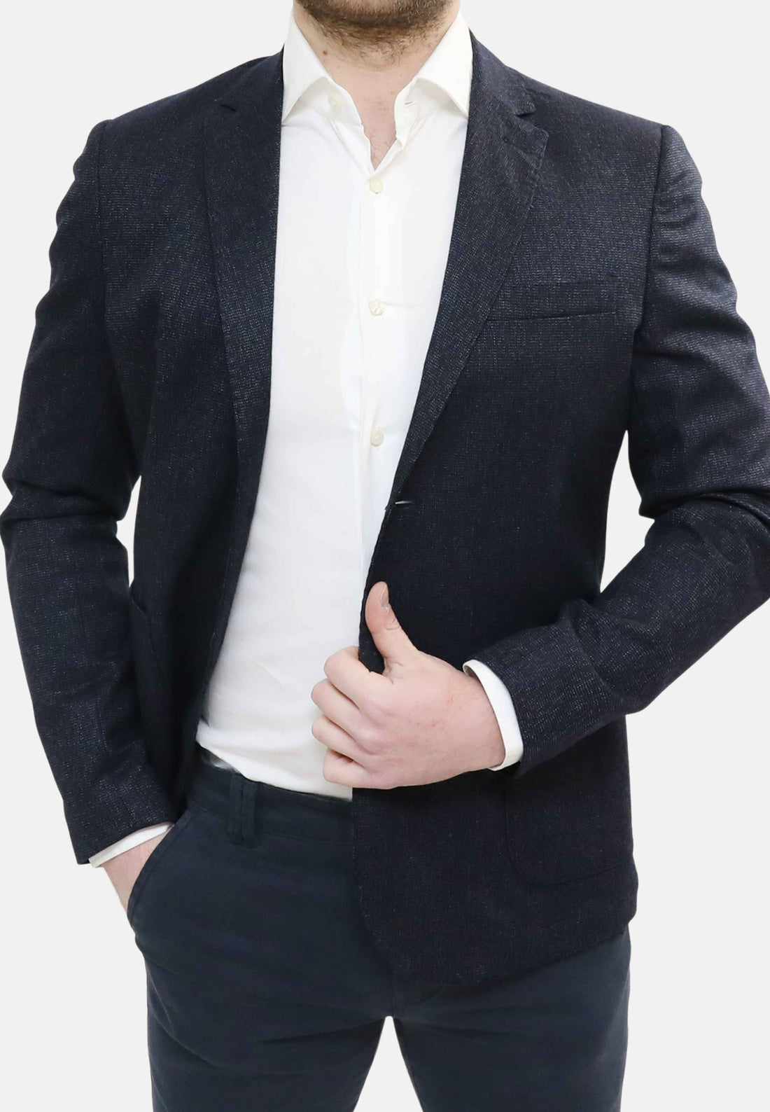 Giacca in lana blu