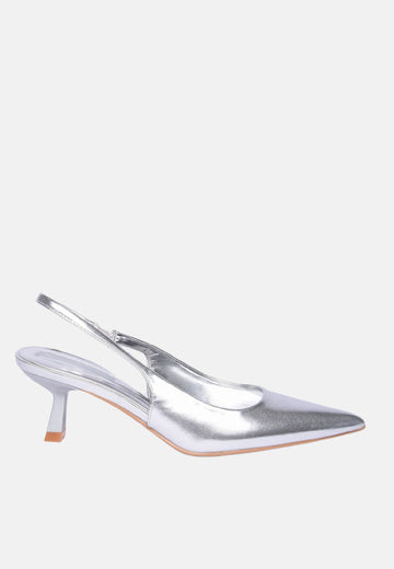 Slingback tacco basso