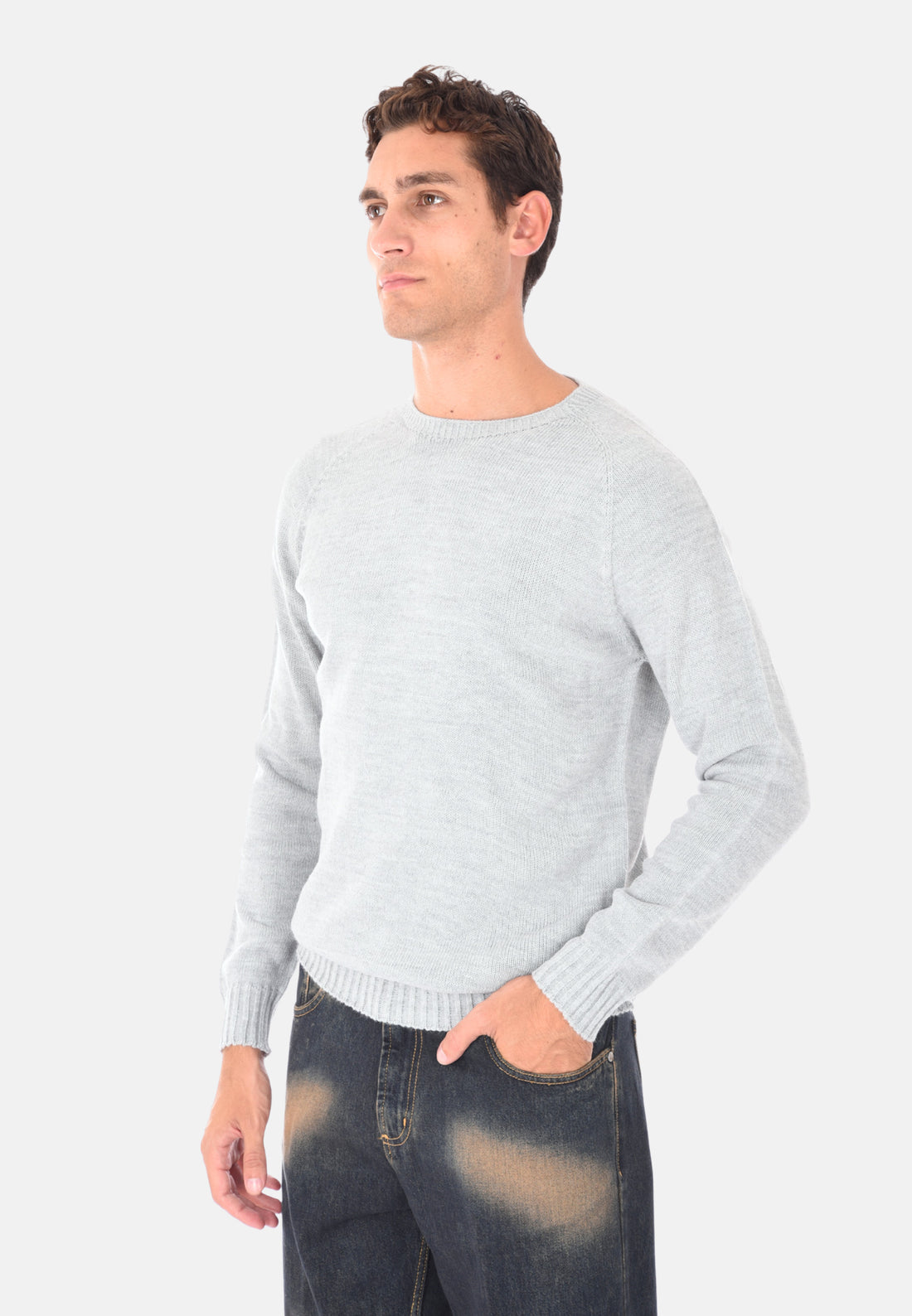 Pullover girocollo rasato