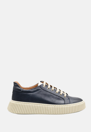 Sneakers in pelle con platform