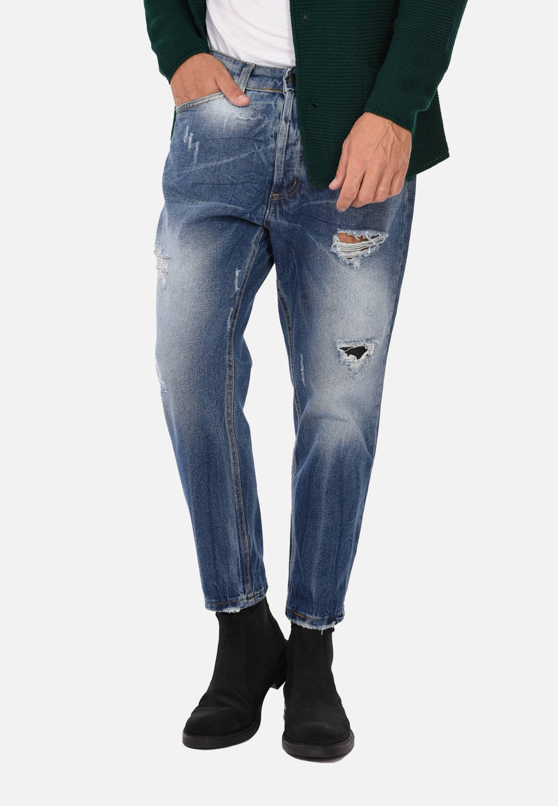 Jeans boyfriend strappato