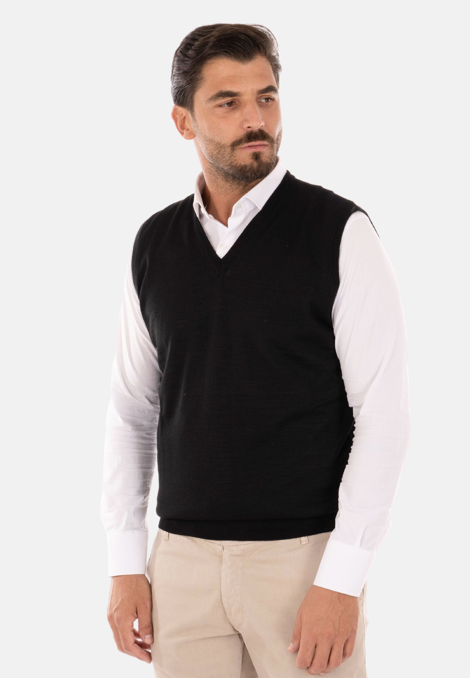 Disimlarl Maglione Senza Maniche Lavorato A Maglia Da Uomo In Lana - Foto 4