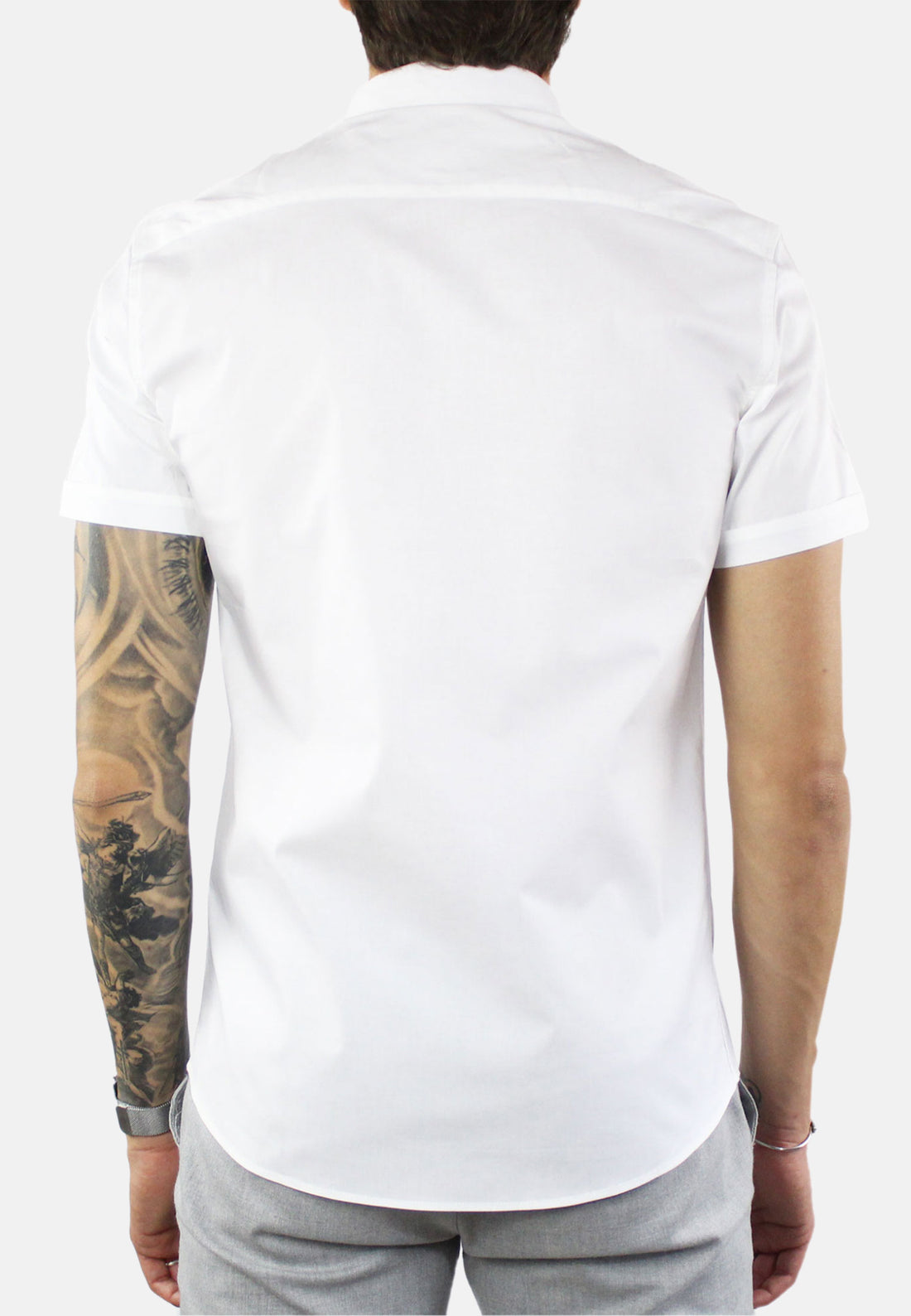 Camicia mezza manica tinta unita