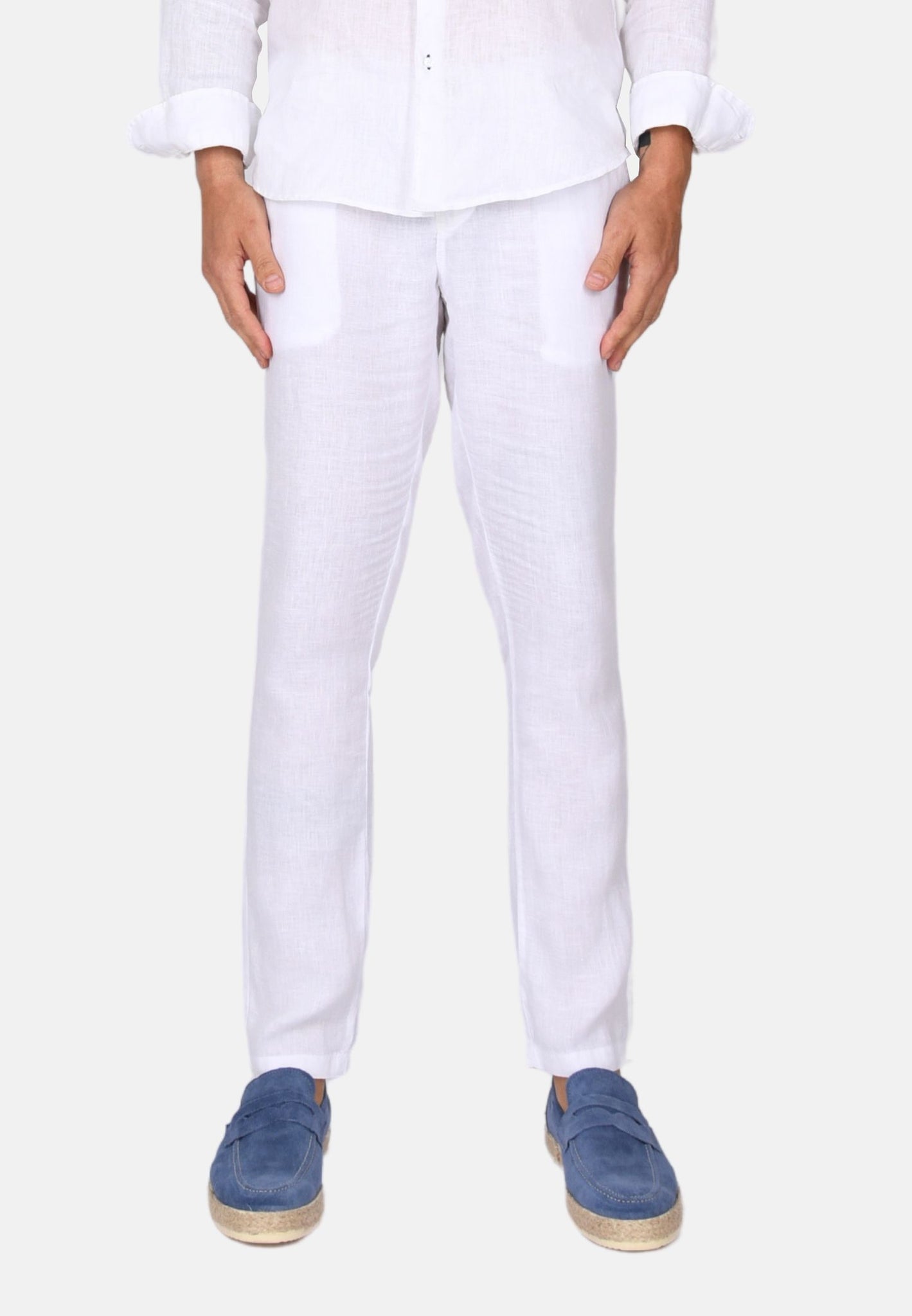 Pantalon en lin uni