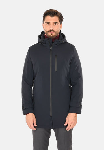 Parka in tessuto tecnico con cappuccio
