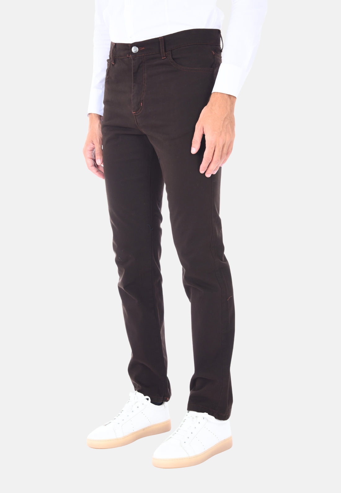 Pantaloni in gabardina smerigliata