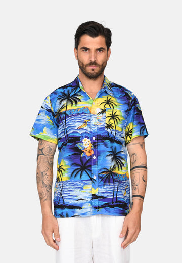 Chemise hawaïenne à manches courtes
