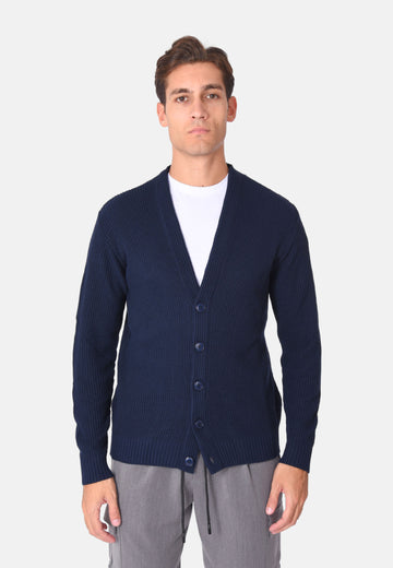 Cardigan in lana scollo a V