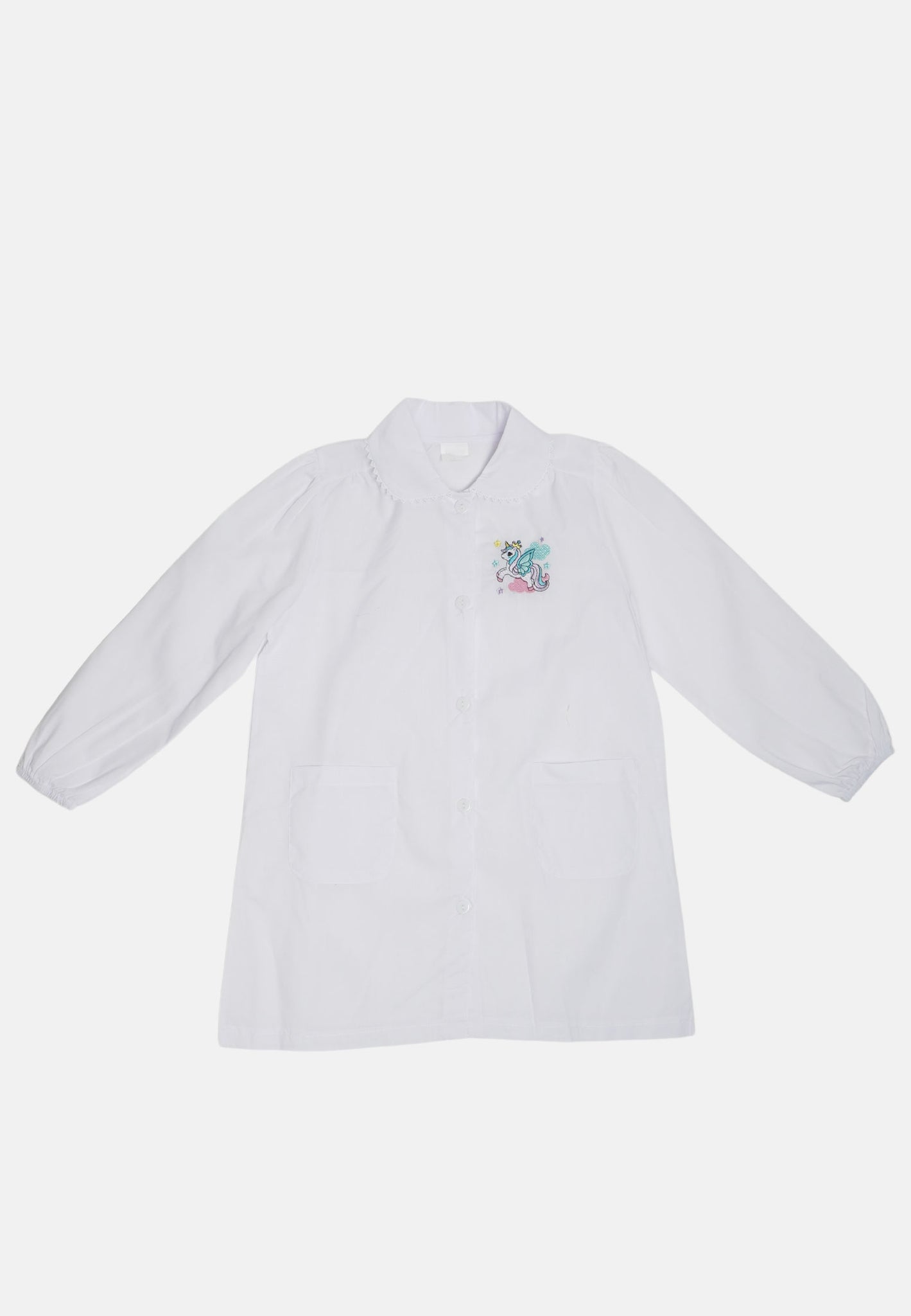Tablier blanc école primaire Licorne De 7 ans à 15 ans