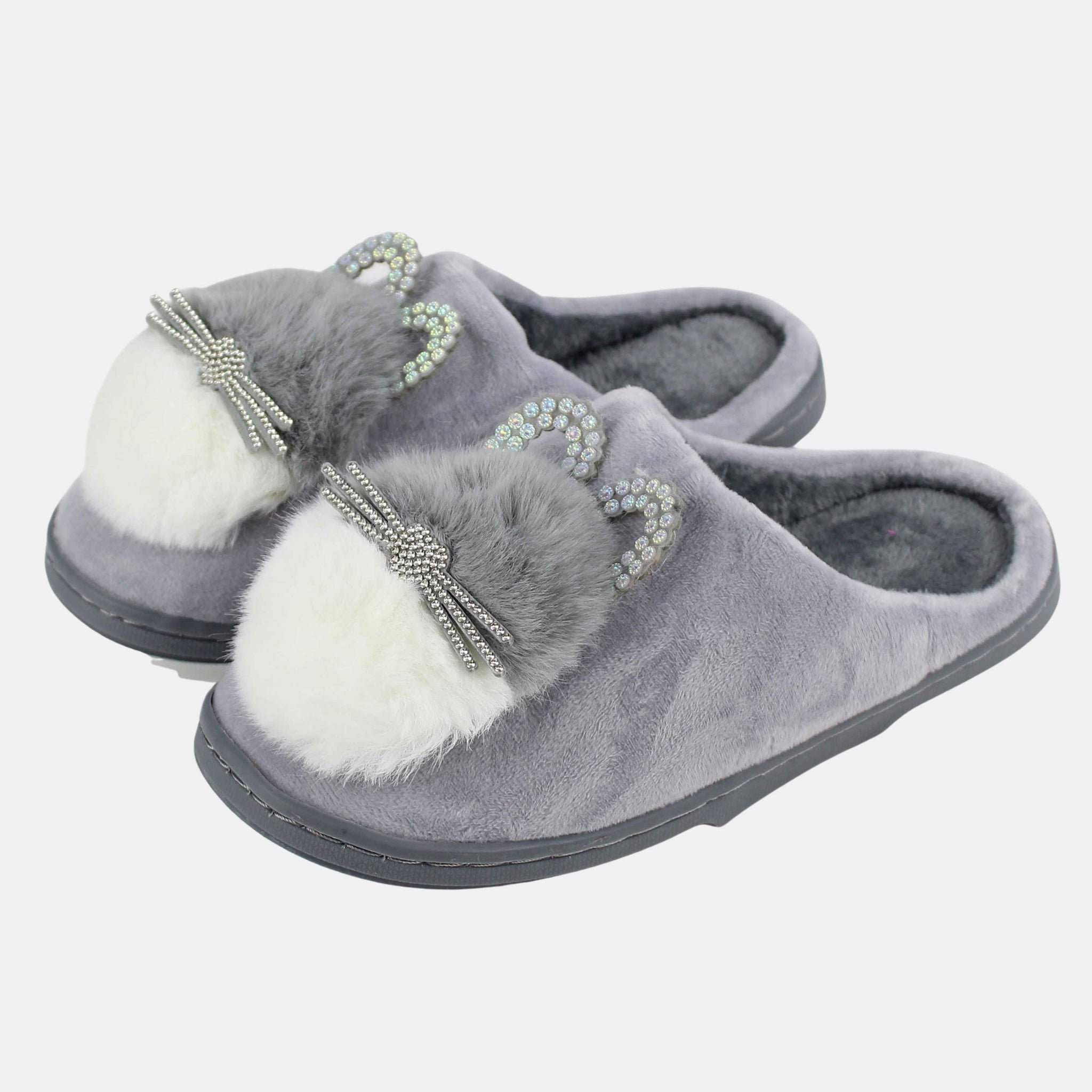 Ciabatte con gatto e strass – Ciabalu - Main Image